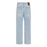 Straight-leg denim jeans