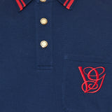 VG embroidery cotton piqué polo shirt