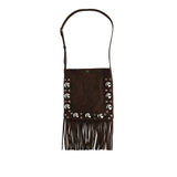 Nellcôte suede shoulder bag with fringes
