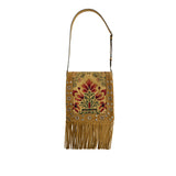 Nellcôte jacquard shoulder bag with fringes