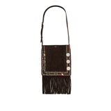 Nellcôte suede shoulder bag with fringes