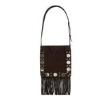 Nellcôte suede shoulder bag with fringes