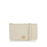 VLogo leather clutch