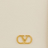 VLogo leather clutch
