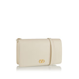 VLogo leather clutch