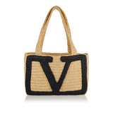 Viva Superstar medium raffia shopping bag