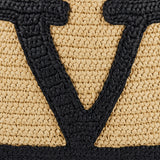 Viva Superstar medium raffia shopping bag
