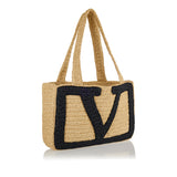 Viva Superstar medium raffia shopping bag