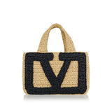 Viva Superstar small raffia shopping bag