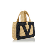 Viva Superstar small raffia shopping bag