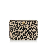 Leopard-print  flat pouch