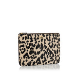 Leopard-print  flat pouch