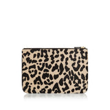 Leopard-print  flat pouch