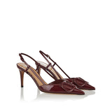 Patent leather slingback pumps