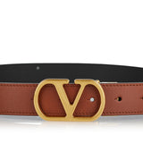 Signature reversible leather belt