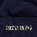 Chez Valentino knitted wool beanie