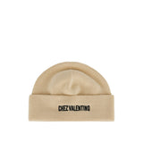 Chez Valentino knitted wool beanie