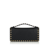 Rockstud leather clutch bag