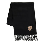 Embroidered wool and cashmere scarf