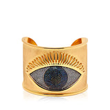 Evil Eye crystal cuff