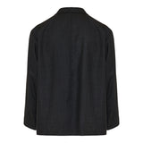 Houndstooth quilted pocket wool blazer