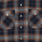 Plaid elbow-patch shirt