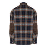 Plaid elbow-patch shirt