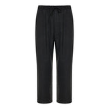 Straight-leg wool trousers
