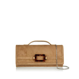 Belle Vivier suede clutch