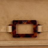 Belle Vivier suede clutch