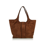 Viv' choc suede medium shopping bag