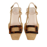 Belle Vivier suede slingback pumps