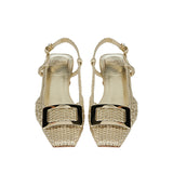 Belle Vivier slingback leather pumps