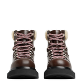 Lug hiking leather ankle boots