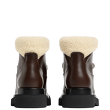 Lug hiking leather ankle boots