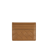 Intrecciato leather card case