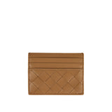 Intrecciato leather card case