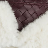 Intrecciato leather aviator hat