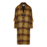 Wool check coat