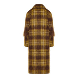 Wool check coat