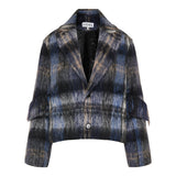 Mohair-wool scarf-detail jacket