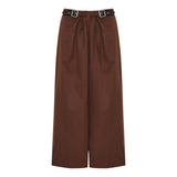 Cropped belted trousers