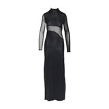 Silk knit cut-out dress