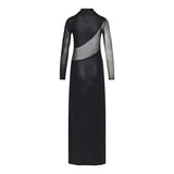 Silk knit cut-out dress