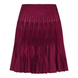 Pleated silk-blend mini skirt
