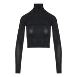 Second-skin knit cut-out top