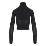 Second-skin knit cut-out top