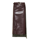 Double layer midi skirt