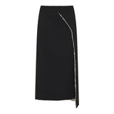 Sequin detail midi skirt