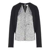 Sequin‑detail blouse